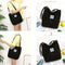 Fashion Women Handbag Canvas Print Tote Large Capacity Shoulder Bag (Black)
