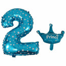 Foil Balloon Number Balloon Latex Balloon Blue Huge Number Balloon Baby Sho K4N6