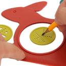 1 Set Creative Drawing Ruler Geometric Sketchpad Kids Gift Board Educational FT