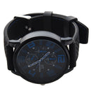Grand Touring Blue Men's Casual Silicone Stainless Steel Wrist Watch K1K3