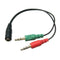 3.5mm Headphone Mic Audio Y Splitter Cable Audio Microphone For Speak Jack P3Y2