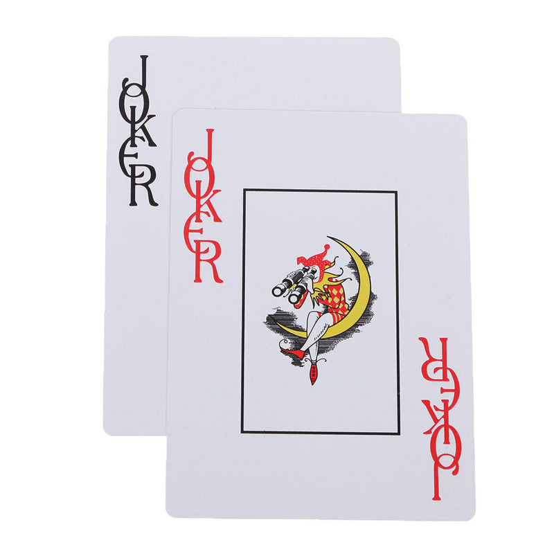 1* Poker Red 100% PLASTIC Texas Poker Size Playing Cards New