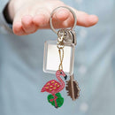 4pcs Full Drill Special Shaped Diamond Painting Bird Shape Key Ring Gift