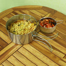 8pcs Outdoor Camping Picnic Cookwares Stainless Steel Cooking Bowl Pan Set