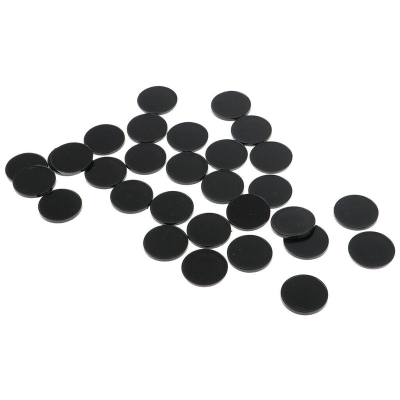 30x Round Black Plastic Bases 22mm - for Infinity,  RPG Wargaming