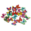 50pcs/set Wood Butterfly Handmade 2 Holes Wood Buttons Sewing Scrapbooking DIY