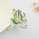 Cute Frog Shape Rhinestone Brooch Pins Clip Animal Jewelry Party Decor