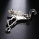 Trendy Enamel Flamingo Brooch Pins Woman Exclusive Badge Metal Jewelry Brooch ^