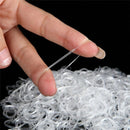 300PCS Transparent  Rubber Braiding Hair Band Hairope Elastic Ponytail Holde ME