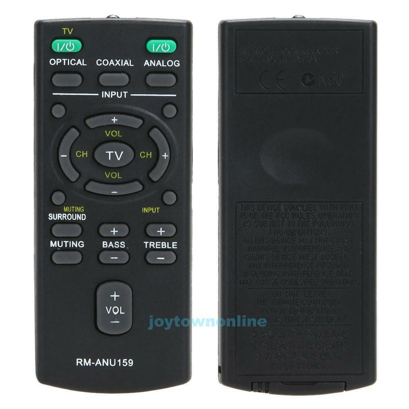 Replacement Remote Control RM-ANU159 For Sony HT-CT60/C SA-CT60 SS-WCT60 New