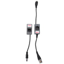 2 x CCTV Camera UTP BNC Male to RJ45 5.5x2.1MM Power Video Balun Transceive L6O1