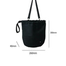 Fashion Drawstring Messenger Bag Women Solid Color Casual Shoulder Handbag