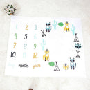 Baby blanket bedding photo background monthly growth number photography props ME