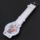 Christmas Elderly Pattern Leather Band Analog Quartz Vogue Watches Christma