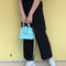 Portable Shoulder Top-handle Clutch Mini Lady PU Messenger Bag Sweet Wristlets
