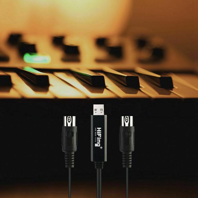 HiFing USB IN-OUT MIDI Interface Converter/Adapter with 5-PIN DIN MIDI Cabl