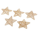 5pcs 7cm Natural Star Rattan Wicker Ball Christmas Tree Ornaments Decoration