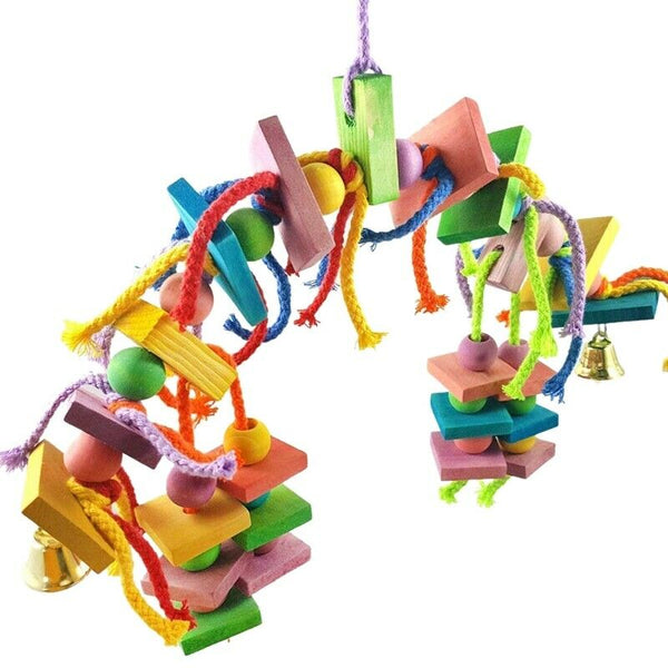Bird Knots Block Chewing Toys-Parrot Toys Bird Toys (For Large Birds Macaw