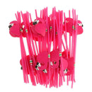 25pcs Pink Holiday Plastic Bendy Xmas Birthday Party Flamingo Drinking Straws