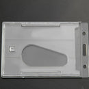 2Pcs Vertical Hard Plastic ID Badge Holder Double Card Multi Transparent Clear 2