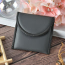 hearing aid carrying pouch bag holder small black pu leather material storage %x