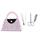 Dot Purse Manicure Pedicure Tool Kits Bridesmaid Xmas Wedding Gifts Pink   OZ