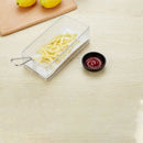 304 Stainless Steel Rectangular Dining Basket French Fries Chicken Storage  G1N4