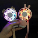 Cartoon Bear Mini Battery Powered USB Charging Hand Fan Suitable for Office
