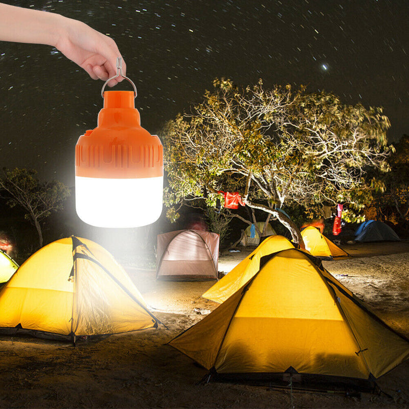 Rechargeable Emergency Bulb Hanging Portable Night Market Stall Lamp (100W) A