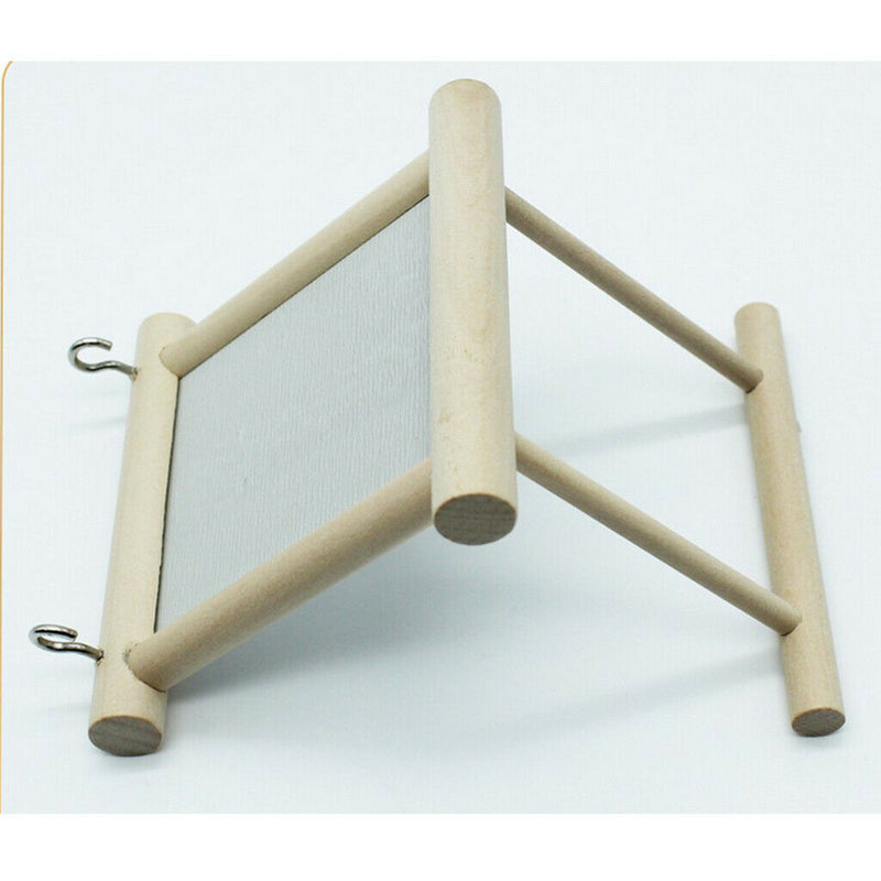 4 pcs Bird Swing Parrot Cage Toys Swing Hanging Play w/Mirror Landing Perch