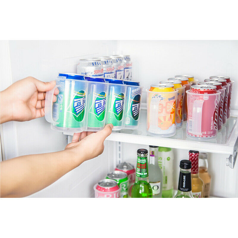 1 x Beer Soda Can Storage Holder Kitchen Fridge Space Saver Organizer Ra RYU