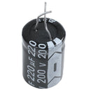 2 Pcs 220uF 200V 105C Radial Electrolytic Capacitors Black 25x18mm C7L4