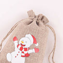 12 Pack Burlap Sack Christmas Drawstring Gift Bags for Xmas Package Storage,