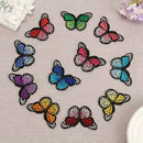 10PCS Embroidery Butterfly Embroidered Sew On Patch Badge Fabric Applique DIY AU