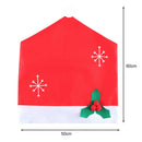 Christmas Hat Xmas Dinner Chair Covers Stool Back Case Home Decor (Red) A