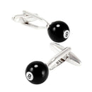 The Best Billiards Player Black Ball 8 Cufflinks For Men's Clothing Accessories