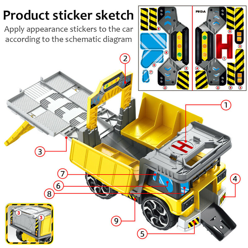 Deformation Engineering Car Toys Die Casting Simulation Parking Lot Set
