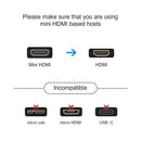 Mini Hdmi To Hdmi Cable Cablecreation 0 5Ft 90 Degree Right Angle Mini Hdmi