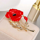 Elegant Women Flower Shape Alloy Breastpin Mother's Day Brooch Jewelry Gift