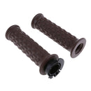 Brown Cafe Racer Motorcycle Handlebar Grips 7/8'' 22mm Diamond Custom