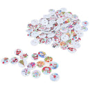 50Pcs Random Mixed Christmas Pattern Wooden decorative Buttons For Sewing De  FT
