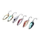 5pcs/lot 3g 30mm Spinner Spoon Fishing Lure Metal Lures Colorful Hard Baits E JR
