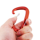 2x Aluminum Safety Carabiner Hook Camping Keychain Backpack Buckle Orange