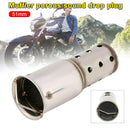 Sound Eliminator Muffler Pipe With Holes 51mm DB Killer Motorcycle Exhaust Front