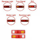 1Pair 19 LED Tail Light 12V Car Truck Trailer Stop Rear Reverse Turn Indica H5Q2