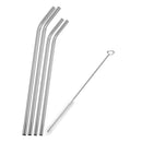 4pcs Reusable Drinking Straw Stainless Steel Straw with 1 Cleaner Brush Kit