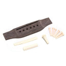 1Set Acoustic Guitar Bridge + Bone Bridge Pins/Saddle/Nut Saddle Guitar Par ES