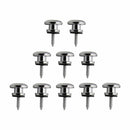 Set of 10PCS Chrome Guitar Strap Buttons Strap Locks Mushrooms Head End Pins