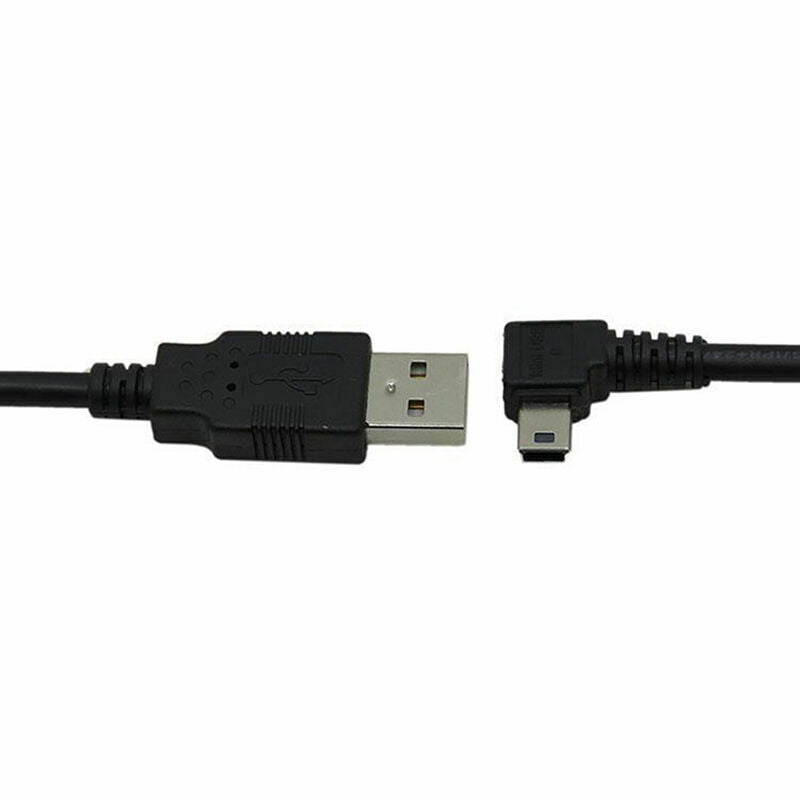 Right Angle 2.0 USB to Left Angle Mini USB Male 90 Charge L1S7 Degree Cabl X8W2