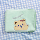 11 inch Laptop Bag Cute Bear Pouch Case for iPad Protective Cover (Green) A